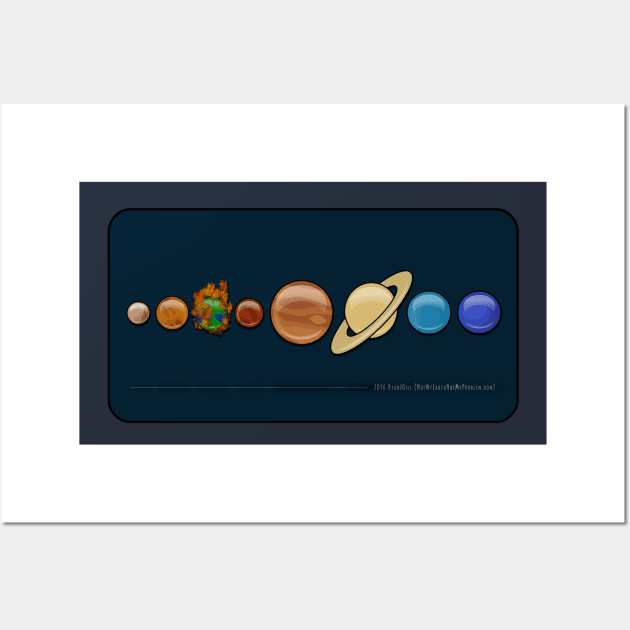 Accurate Model of Our Solar System Wall Art by NotMyEarth